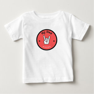 楽しい! 赤ちゃん用 細身のジェージーTシャツ - 私のパパは最高! ベビーTシャツ