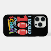 楽しい！100日目の学校フットボール キッズ iPhoneケース (裏面横)