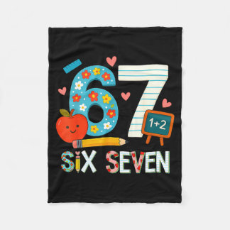 楽しい 6 7 シックス セブン ミーム 67 男性 女性 用 先生 フリースブランケット
