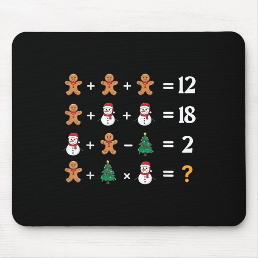楽しい 6 7 ミーム クリスマス 演算順序 数学 マウスパッド (正面)