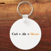 楽しい Ctrl Alt Meow 猫 Python プログラマー コーダー キーホルダー (裏面)