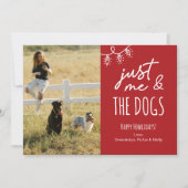 楽しい Just Me & The Dogs Howlidays 写真 シーズンカード (正面)