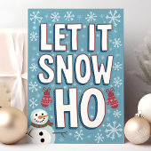 楽しい「Let It Snow Ho」雪だるまクリスマス シーズンカード