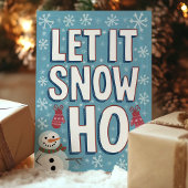 楽しい「Let It Snow Ho」雪だるまクリスマス シーズンカード
