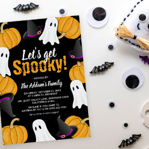 楽しい「Let's Get Spooky!」ハロウィンパーティー招待状 招待状