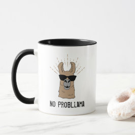 楽しい「No ProbLlama」 マグカップ