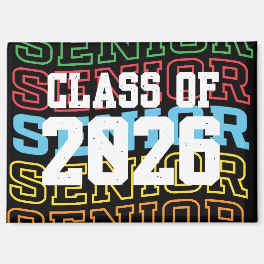 楽しい「Senior Class Of 2026」マグネット マグネット (正面)