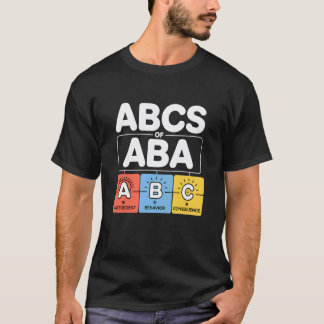 楽しいABA療法ABC行動分析士RBT教師 Tシャツ