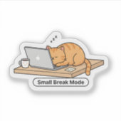 楽しいAI猫のミーム「ちょっと待って、AIに聞いてみる」 シール (正面)
