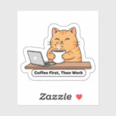 楽しいAI猫ミーム – 「ちょっと待って、AIに聞いてみる」 シール (シート)