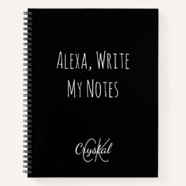 楽しいAlexa私のノートを書いてモノグラム ノートブック