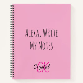 楽しいAlexa私のノートを書いてモノグラム ノートブック