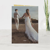 楽しいEver After金ゴールドカーリースクリプト結婚写真 シーズンカード (裏面)