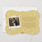 楽しいEver After金ゴールドカーリースクリプト結婚写真 シーズンカード (裏面)