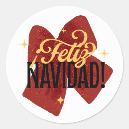 楽しいFeliz Navidad ラウンドシール