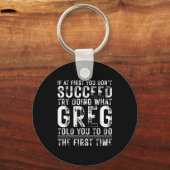 楽しいGreg 最初にうまくいかなくても誕生日 キーホルダー (正面)