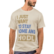 楽しいHodl暗号通貨ビットコインロゴ前後Tシャツ