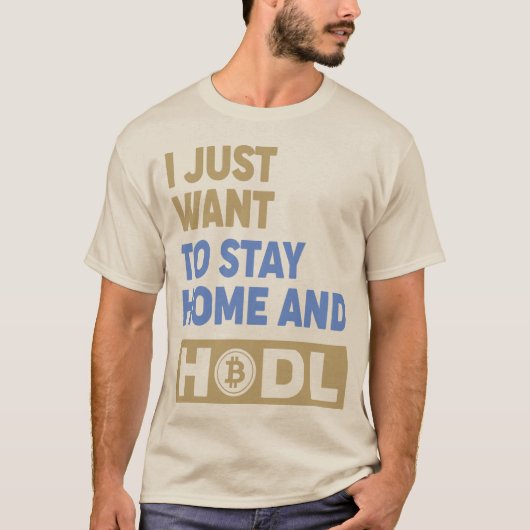 楽しいHodl暗号通貨ビットコインロゴ前後Tシャツ Tシャツ (正面)