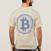 楽しいHodl暗号通貨ビットコインロゴ前後Tシャツ Tシャツ (裏面)