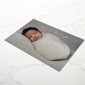 楽しいIntroフォイルベビー誕生の発表 箔シーズンカード (回転した状態)