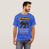 楽しいITセキュリティの説明テクノロジーハーモアデザイン Tシャツ (正面フル)