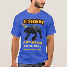 楽しいITセキュリティの説明テクノロジーハーモアデザイン Tシャツ