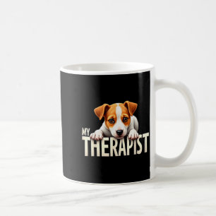 楽しいJRT子犬 私のセラピスト ジャック・ラッセル・テリア する コーヒーマグカップ