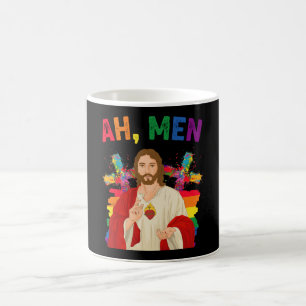 楽しいLGBTゲイプライド イエス キリスト教 男性 コーヒーマグカップ