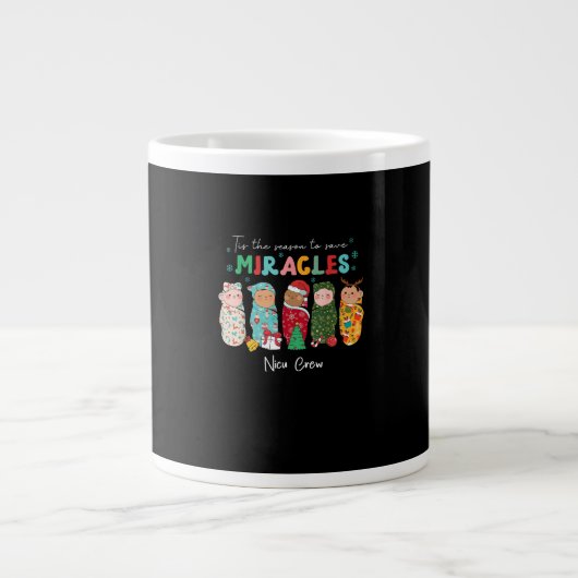 楽しいNICU看護師感謝クリスマスギフト ジャンボコーヒーマグカップ (正面)