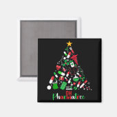 楽しいPharmatree薬局 クリスマス 薬剤師 テック エム マグネット (正面/裏面)