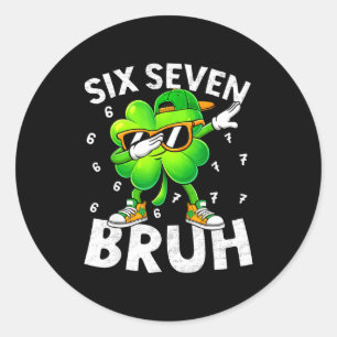 楽しいsix seven bruh聖パトリックの日ダビング ラウンドシール