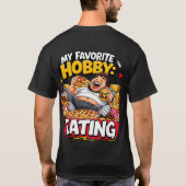 楽しいTシャツ 食べ物好き 良い食べ物 良い気分 良い Tシャツ (裏面)