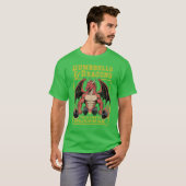 楽しいTRPG D&D ジム トレーニング ダンベルとドラゴン Tシャツ (正面フル)