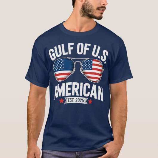 楽しいUSAの湾赤+白+青サングラス(2 Tシャツ (正面)