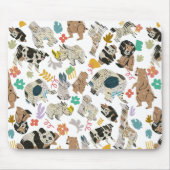 楽しくお洒落再生された芸術動物 マウスパッド (正面)