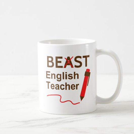 楽しくてお茶目な英語教師 コーヒーマグカップ (右)