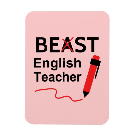 楽しくてお茶目な英語教師 マグネット (縦)