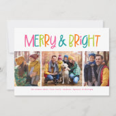 楽しくてカラフルなクリスマスの写真 シーズンカード (正面)