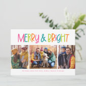 楽しくてカラフルなクリスマスの写真 シーズンカード (スタンド正面)