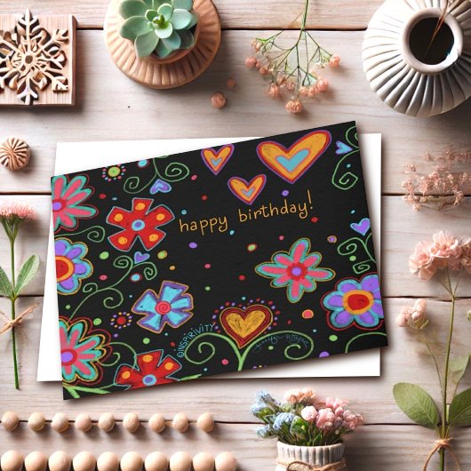 楽しくてカラフルな誕生日メッセージ「Inspirivity」 カード