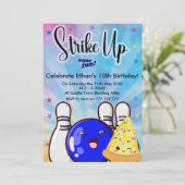 楽しくてカラフルな、タイダイ・ボーイズ・ボウリング・パーティをしよう! 招待状 (スタンド正面)