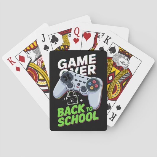 楽しくてゲームオーバーな学校再開のおもしろい初登校 トランプ (裏面)