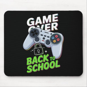 楽しくてゲームオーバーな学校再開のおもしろい初登校 マウスパッド
