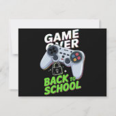 楽しくてゲームオーバーな学校再開・初登校 招待状 (正面)