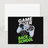 楽しくてゲームオーバーな学校再開・初登校 招待状 (正面/裏面)