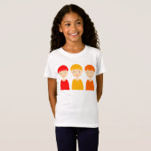 楽しくてポップな子供たち Tシャツ (正面フル)