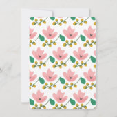 楽しくて個性的な花のベビーシャワー招待状 招待状 (裏面)