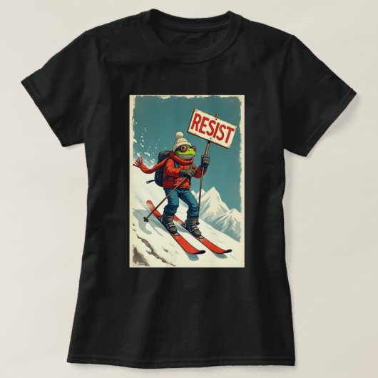 楽しくて大胆なカエルであなたの個性を表現しよう Tシャツ (デザイン正面)