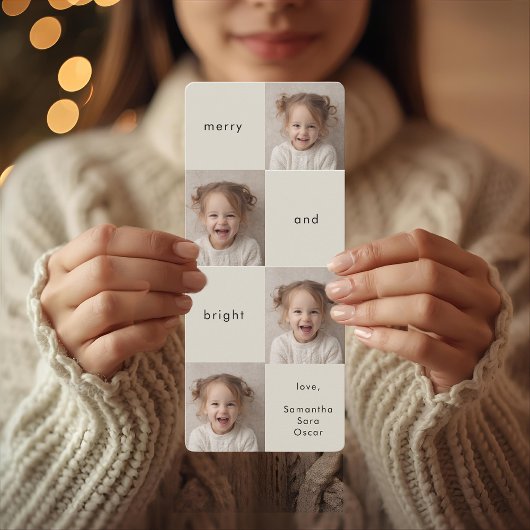 楽しくて明るいコラージュ写真のクリスマス