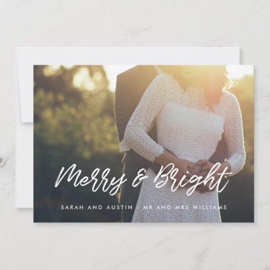 楽しくて明るいモダンなタイポグラフィ写真 シーズンカード (正面)